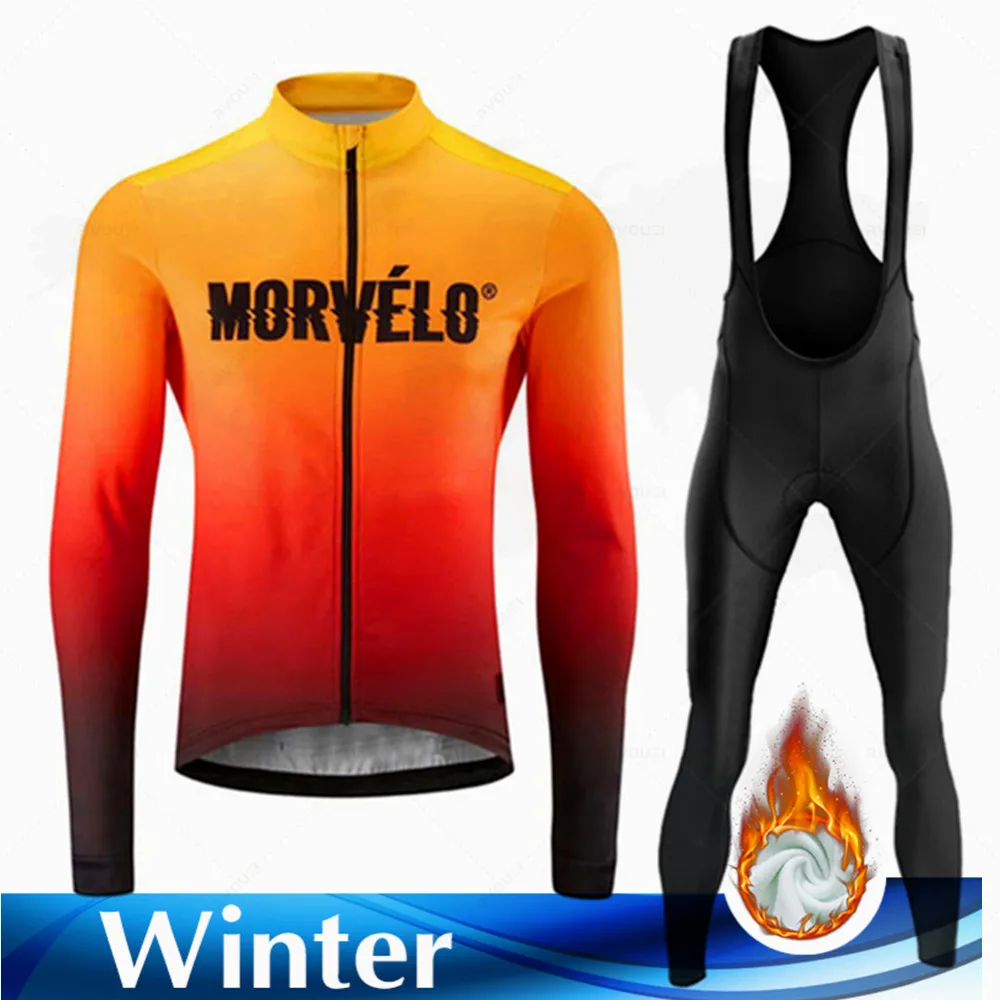 New Morvelo Cycling Clothes Men Long Sleeve Jersey Set Thermal Fleece Clothing Winter Cycle Sportswear MTB Men Clothes Bike Suit
New Morvelo Cycling Clothes Men Long Sleeve Jersey Set Thermal Fleece Clothing Winter Cycle Sportswear MTB Men Clothes Bike Suit