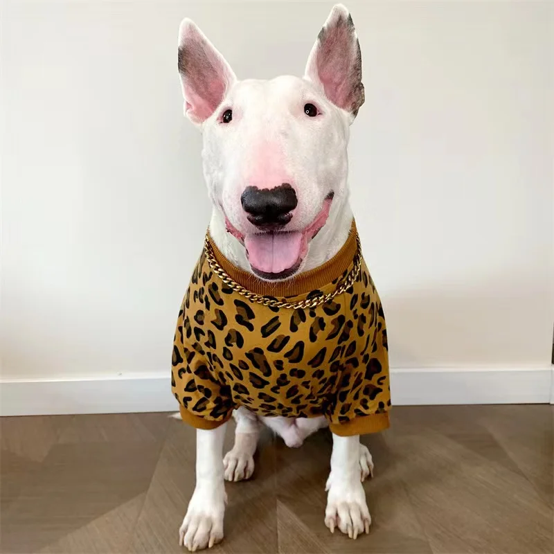 Leopard Print Big Dog Clothes Summer T-Shirts Suitable Husky/The Bully/Staffordshire Bull Terrier/Labrador Retriever
Leopard Print Big Dog Clothes Summer T-Shirts Suitable Husky/The Bully/Staffordshire Bull Terrier/Labrador Retriever