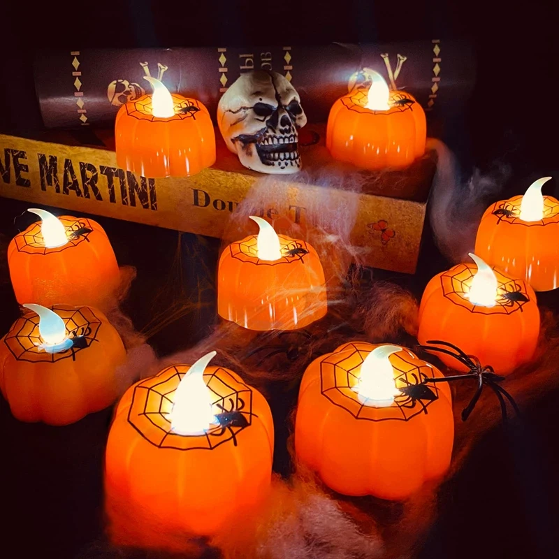 12Pcs Halloween Pumpkin Tealights Candles, LED Pumpkin Lights, Flame Less Candle Battery Operated Home Table Decorations
12Pcs Halloween Pumpkin Tealights Candles, LED Pumpkin Lights, Flame Less Candle Battery Operated Home Table Decorations