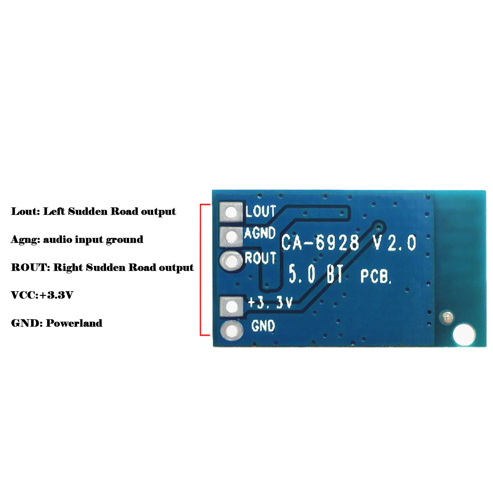 CA-6928 DC 3.3V-6V Power Supply Small Bluetooth-compatible Audio Module Green Blue Board 23 × 15mm Audio Module
CA-6928 DC 3.3V-6V Power Supply Small Bluetooth-compatible Audio Module Green Blue Board 23 × 15mm Audio Module
