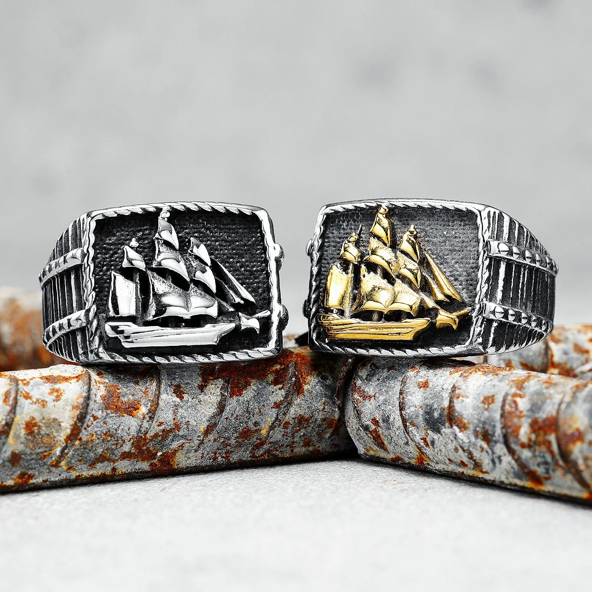 Sailboat Ring 316L Stainless Steel Men Rings Ocean Sailor Smooth Sailing Rock Rap for Biker Male Boyfriend Jewelry Best Gift
Sailboat Ring 316L Stainless Steel Men Rings Ocean Sailor Smooth Sailing Rock Rap for Biker Male Boyfriend Jewelry Best Gift