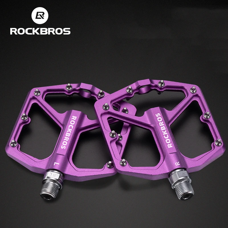 

Велосипедные педали ROCKBROS с красными точками, Нескользящие из алюминиевого сплава, сверхлегкие цельный подшипник с герметичным подшипником, для горных велосипедов
