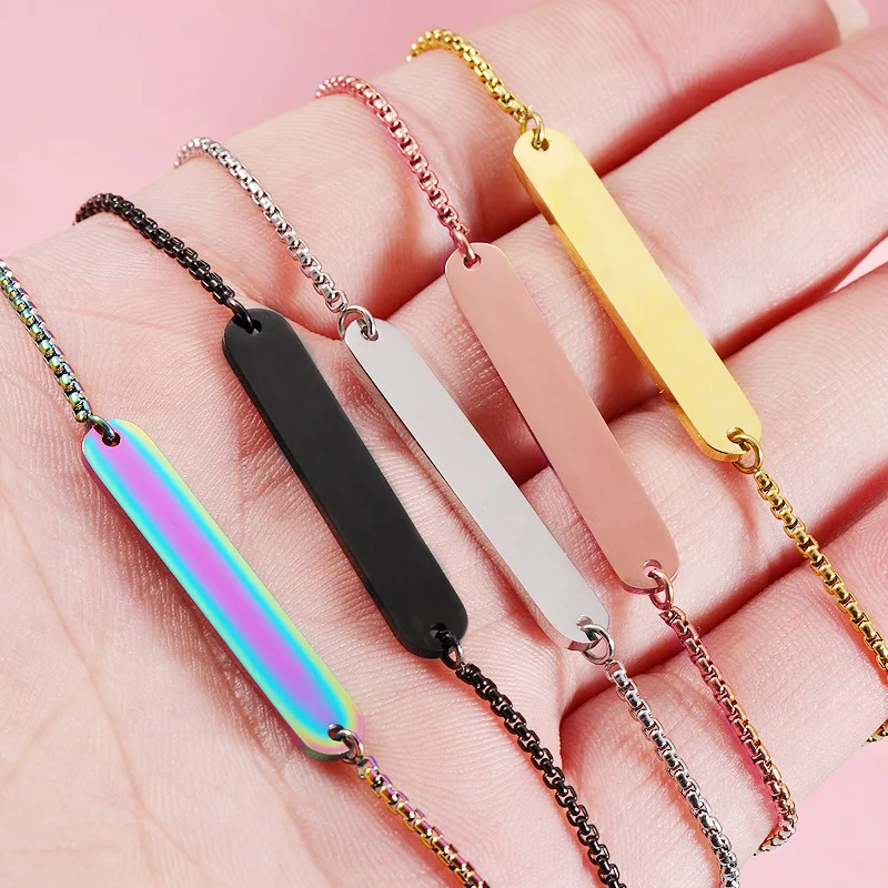 2Pcs/Lot Mirror Polished Stainless Steel Oval Rectangle Blank Bar Bracelet Adjustable Slider Box Chain Bracelets
2Pcs/Lot Mirror Polished Stainless Steel Oval Rectangle Blank Bar Bracelet Adjustable Slider Box Chain Bracelets