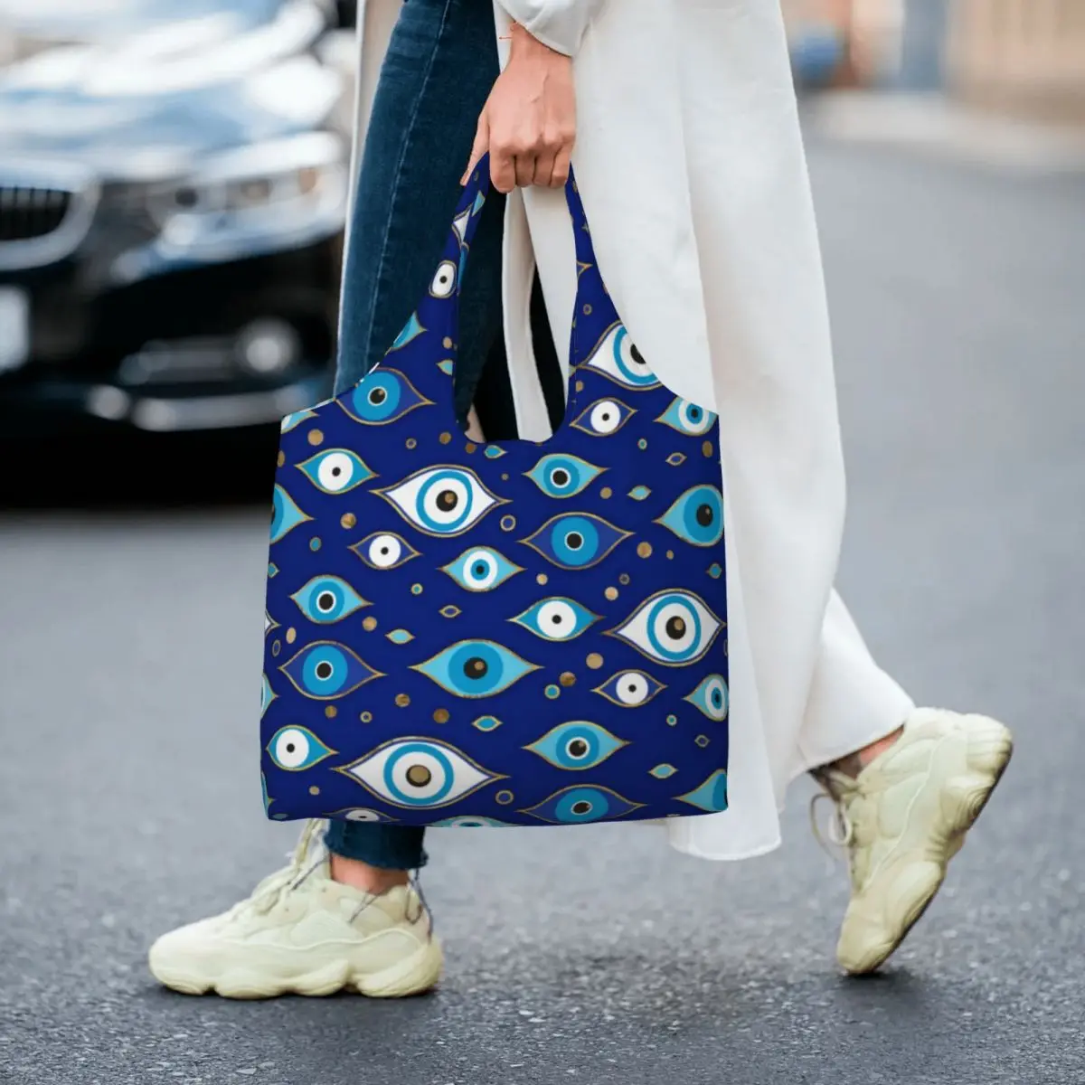 ABlue Evil Eye Shopping Bag Greek Mati Mataki Stylish Cloth Travel Handbag Female Fashion Bags
ABlue Evil Eye Shopping Bag Greek Mati Mataki Stylish Cloth Travel Handbag Female Fashion Bags