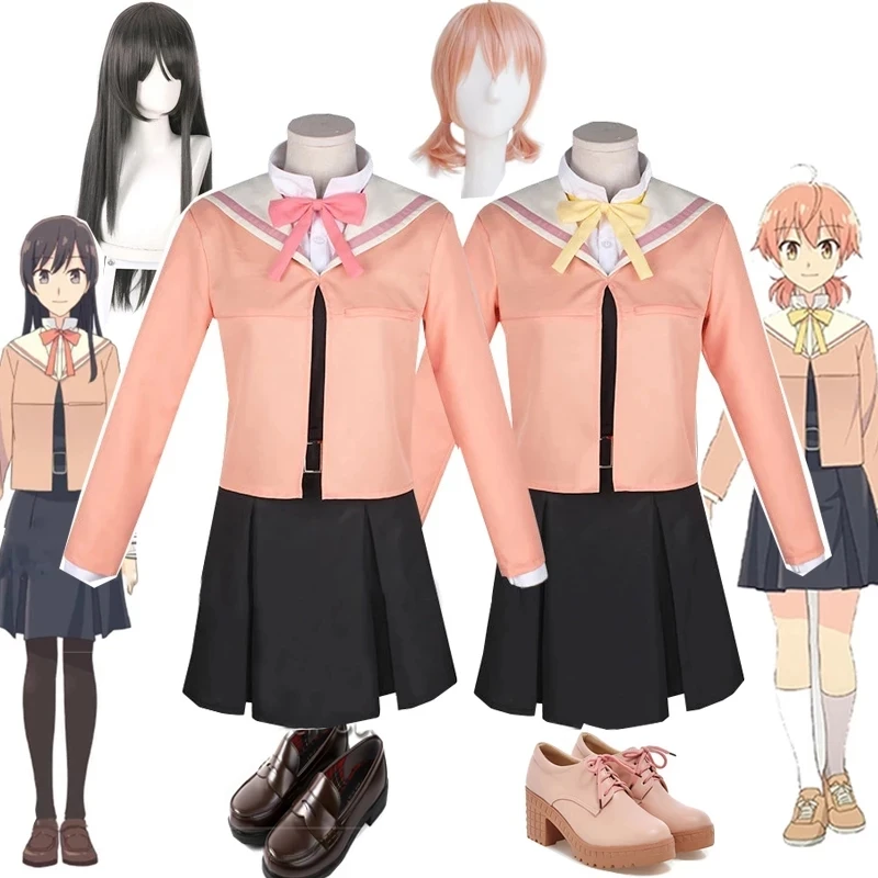 

Anime Bloom Into You Cosplay Nanami Touko Koito Yuu Cosplay Costume Girls Dress Uniform Cosplay Wig Bag For Women Halloween Cos