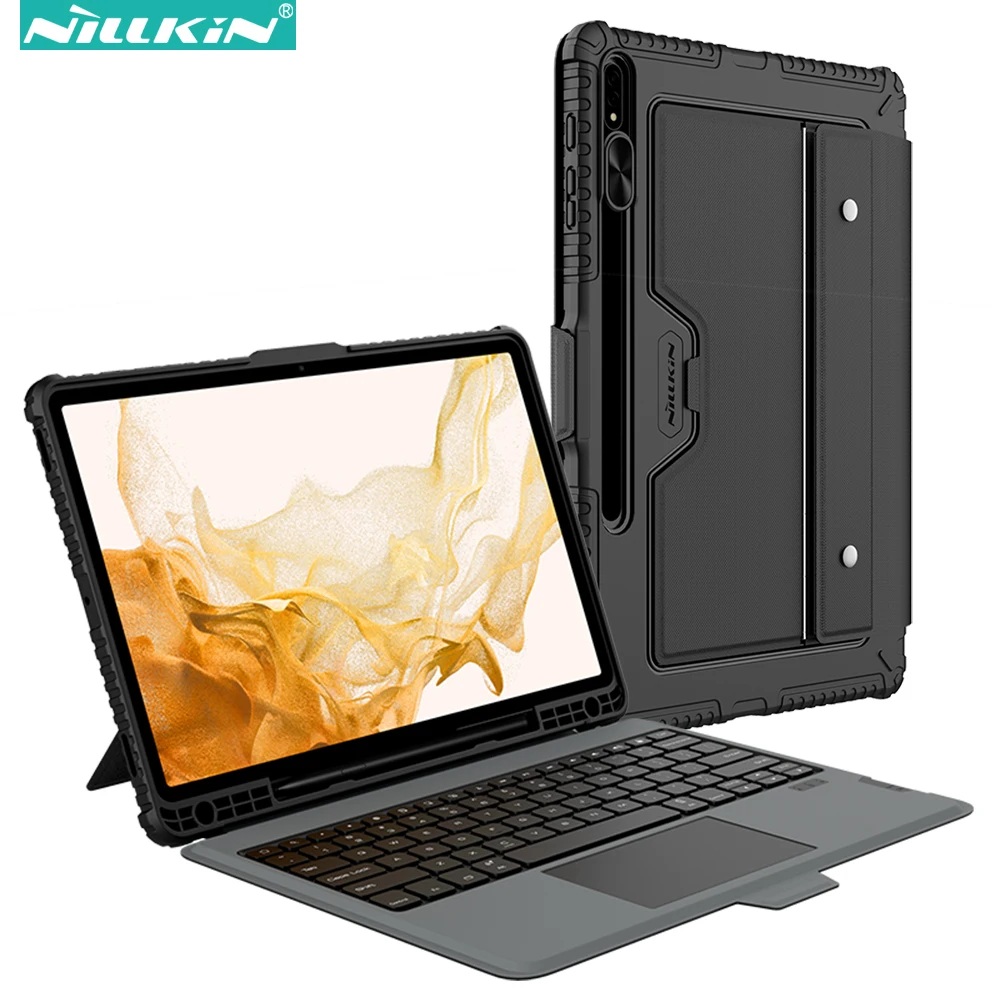 Nillkin Bumper Combo Keyboard Case for Samsung Galaxy Tab S8+ / S7+, 3in1 Back Cover with Bluetooth Keyboard
Nillkin Bumper Combo Keyboard Case for Samsung Galaxy Tab S8+ / S7+, 3in1 Back Cover with Bluetooth Keyboard
