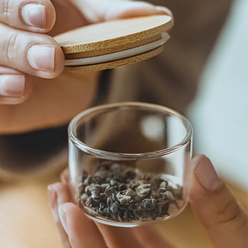 5 Cm Mini Glass Tea Canister Portable Travel Storage Jar Sealed Coffee Multigrain Jar with Wood Lid Glass Container Home Decor
5 Cm Mini Glass Tea Canister Portable Travel Storage Jar Sealed Coffee Multigrain Jar with Wood Lid Glass Container Home Decor
