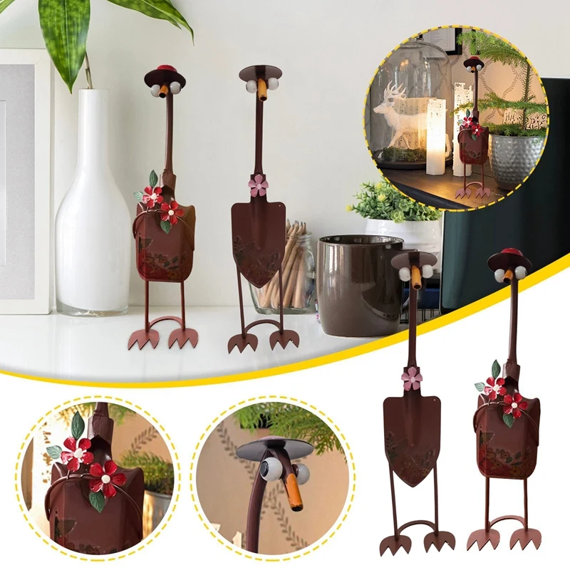 New Metal Ducks Garden Yard Art Adorable Duck Garden Art Animals Shovel Decor Metal Spade Ornament For Home Decor Prop
New Metal Ducks Garden Yard Art Adorable Duck Garden Art Animals Shovel Decor Metal Spade Ornament For Home Decor Prop