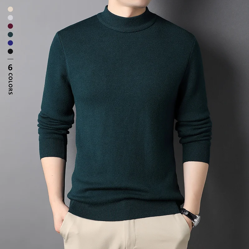 Autumn Winter Men's Mock Neck Sweaters Solid Color Warm Knitted Pullover Thick Casual Sweater Knitwear For Men Plus Size M-4XL
Autumn Winter Men's Mock Neck Sweaters Solid Color Warm Knitted Pullover Thick Casual Sweater Knitwear For Men Plus Size M-4XL