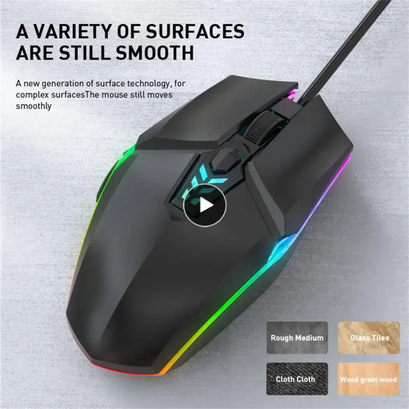 Led Backlit Mice Wired Mouse Gamer Breathing Light Portable Office Luminous Mouse Wired Silent Mouse 1600 Dpi Ergonomics
Led Backlit Mice Wired Mouse Gamer Breathing Light Portable Office Luminous Mouse Wired Silent Mouse 1600 Dpi Ergonomics