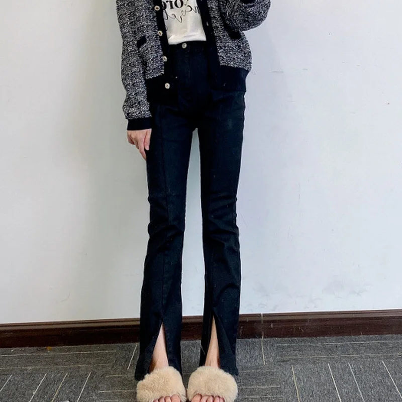 CINESSD 2022 Autumn New Design Fashion Women Pants Temperament Office Lady Trousers Button Light Slim Slits Micro Flare Jeans
CINESSD 2022 Autumn New Design Fashion Women Pants Temperament Office Lady Trousers Button Light Slim Slits Micro Flare Jeans