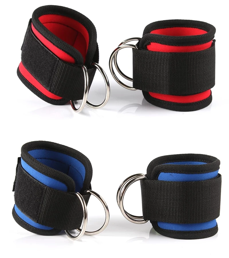 

1Pcs Ankle Straps For Cable Machines Leg Exercises Double D-Ring Cuffs For Gym Workouts Glutes Strength Sport Safety