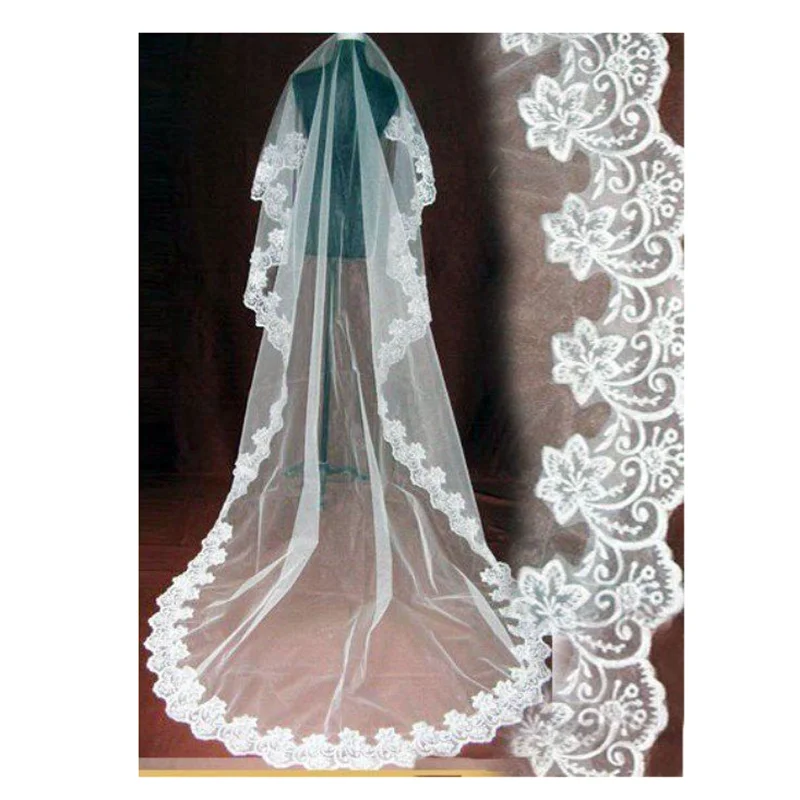 Wedding Bridal Veil 3 Meters 5 Meters Long One Layer Veil Ivory White Elegant Wedding Accessories Velos De Novia voile de mariee
Wedding Bridal Veil 3 Meters 5 Meters Long One Layer Veil Ivory White Elegant Wedding Accessories Velos De Novia voile de mariee
