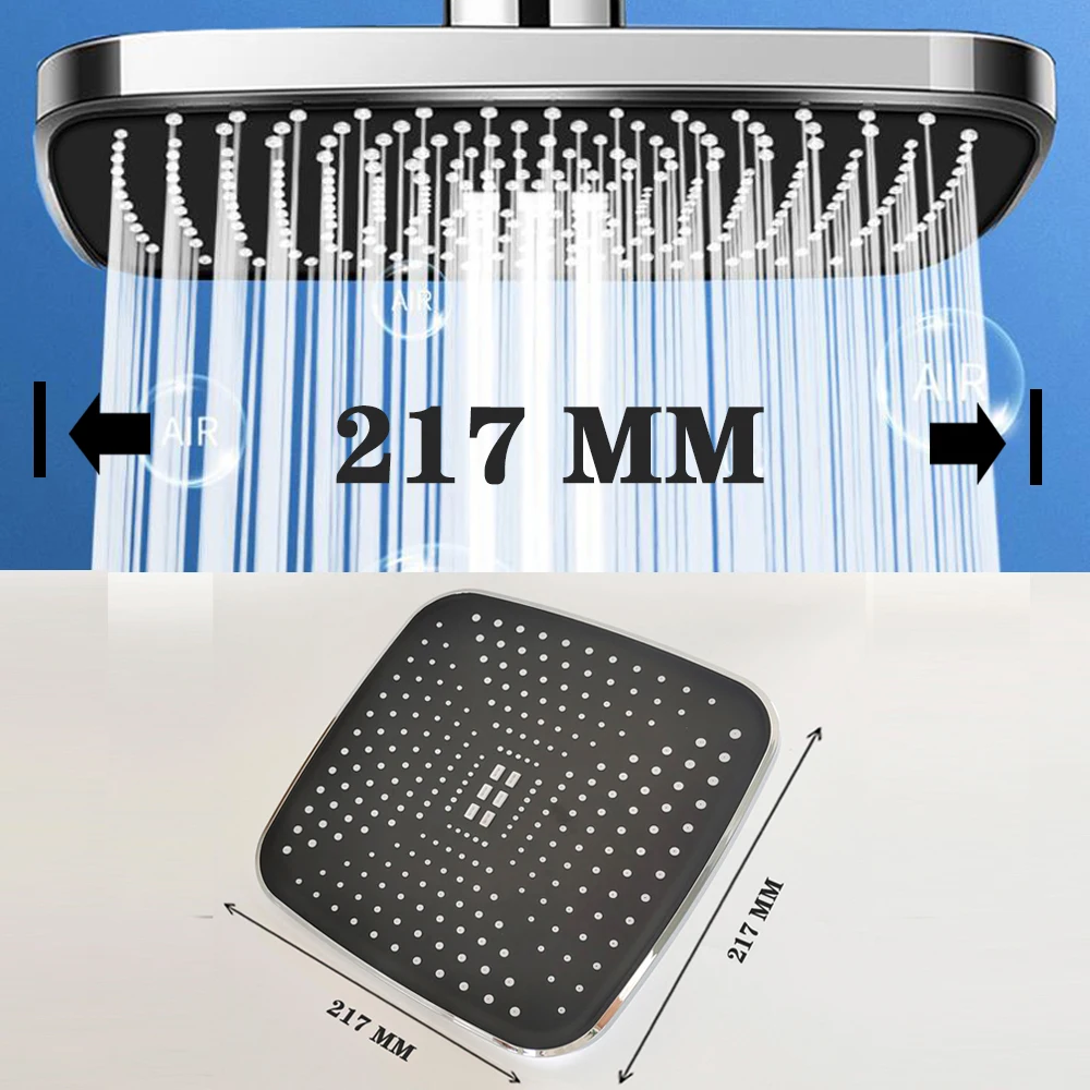 Большая потолочная насадка для душа с Supercharge, серебристая большая панель, 4 режима, высокое давление, массаж, ванная комната, Душ
Большая потолочная насадка для душа с Supercharge, серебристая большая панель, 4 режима, высокое давление, массаж, ванная комната, Душ