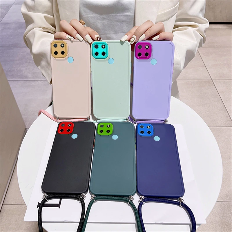 Luxury Contrasting colors Lanyard Wristband Silicone Case for OPPO Realme C11 C15 C20 C21 C21Y C35 9i 9Pro F19 Shockproof Cover
Luxury Contrasting colors Lanyard Wristband Silicone Case for OPPO Realme C11 C15 C20 C21 C21Y C35 9i 9Pro F19 Shockproof Cover