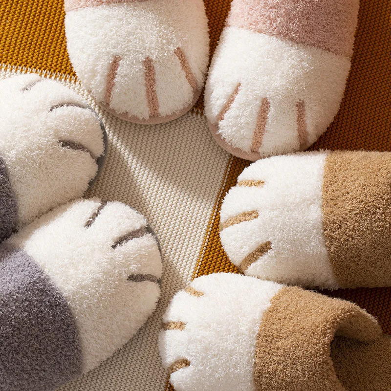 Slippers women's thick-soled couples indoor stepping on shit feeling fur shoes warm home cute cat claw cotton slippers
Slippers women's thick-soled couples indoor stepping on shit feeling fur shoes warm home cute cat claw cotton slippers