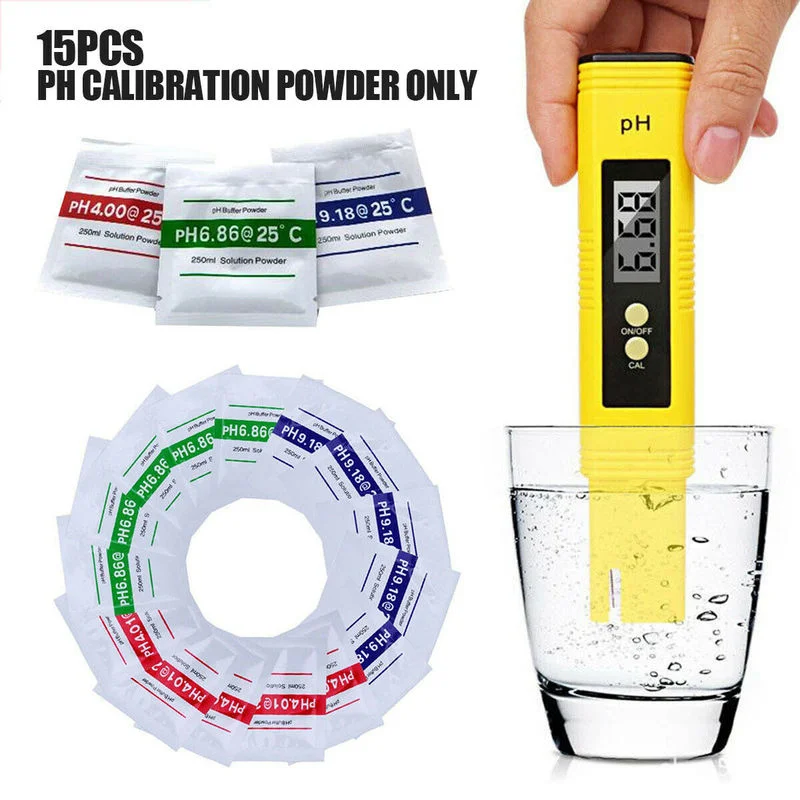 15pcs PH Meter Calibration Point 4.01 6.86 9.18 PH Buffer Powder Measure Calibration Solution For PH Test Meter
15pcs PH Meter Calibration Point 4.01 6.86 9.18 PH Buffer Powder Measure Calibration Solution For PH Test Meter