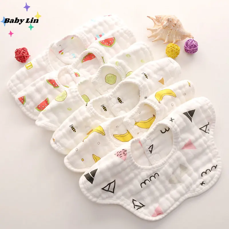 New Baby Bibs 360 Degree Rotation 8 Layers Gauze Muslin Baby Kids Bandana Burp Cloth Soft Newborn Infant Saliva Towel Baby Stuff
New Baby Bibs 360 Degree Rotation 8 Layers Gauze Muslin Baby Kids Bandana Burp Cloth Soft Newborn Infant Saliva Towel Baby Stuff