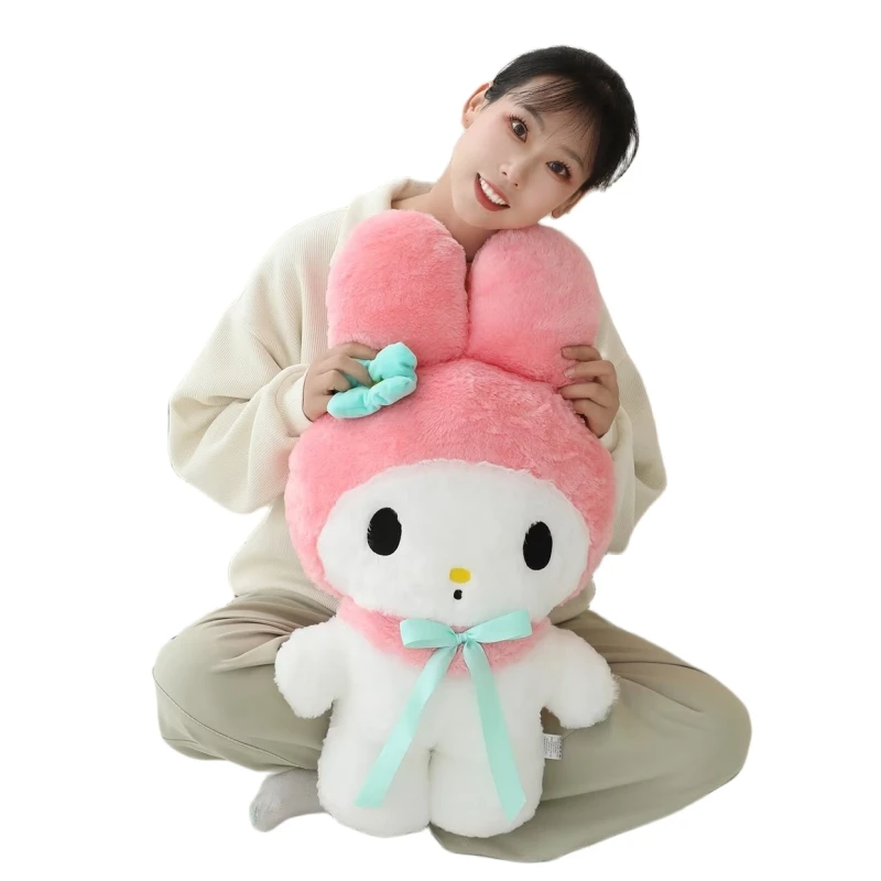 

40/65cm Cute My Melody Plush Toy Fluffy Stuffed Anime Japanese Style Plushies Kawaii Soft Cuddly Doll Home Decor Xmas Gifts Girl