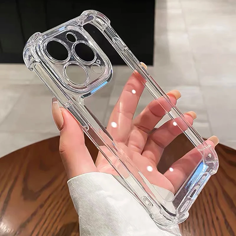 Роскошный противоударный Прозрачный чехол для телефона iPhone 14 13 12 11 Pro Max X XR XS 7 8 Plus, силиконовый бампер, Прозрачная Жесткая задняя крышка
Роскошный противоударный Прозрачный чехол для телефона iPhone 14 13 12 11 Pro Max X XR XS 7 8 Plus, силиконовый бампер, Прозрачная Жесткая задняя крышка