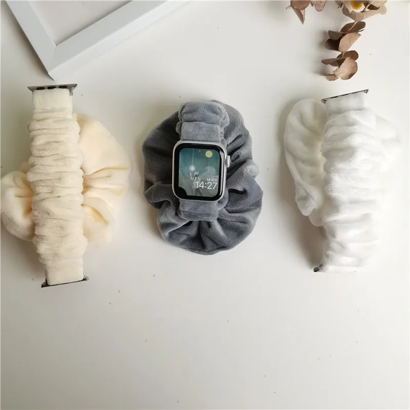 women Winter Scrunchie strap For Apple watch band 41mm 45mm 42mm Elastic Nylon bracelet Loop band iWatch 7 6 5 4 3 se
women Winter Scrunchie strap For Apple watch band 41mm 45mm 42mm Elastic Nylon bracelet Loop band iWatch 7 6 5 4 3 se