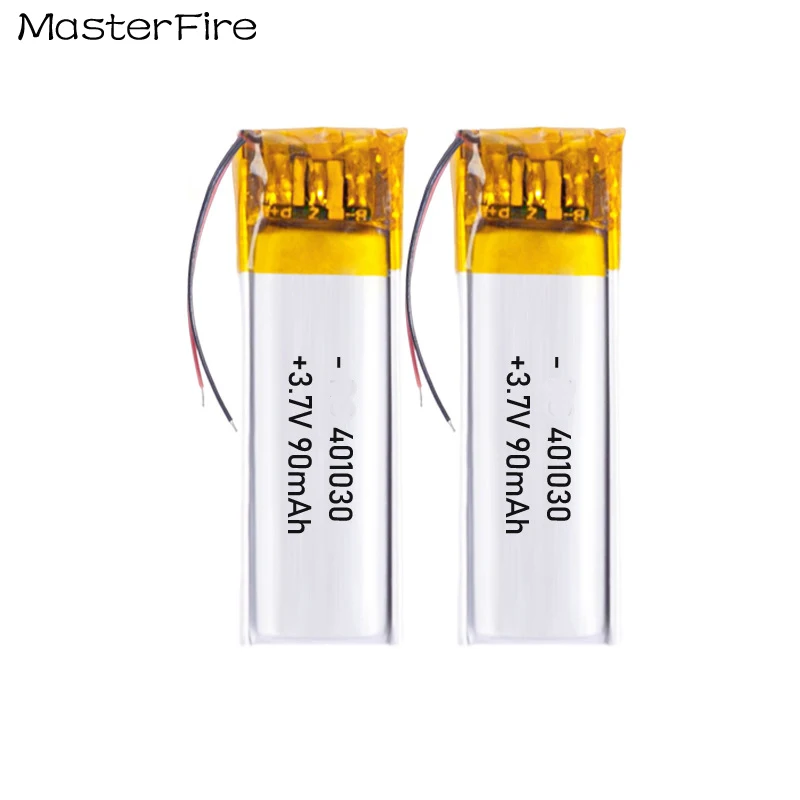 4pcs/lot 401030 90mah 3.7V Lithium Polymer Battery For Bluetooth Headset Smart Bracelet Tablet Rechargeable Li-polymer Batteries
4pcs/lot 401030 90mah 3.7V Lithium Polymer Battery For Bluetooth Headset Smart Bracelet Tablet Rechargeable Li-polymer Batteries