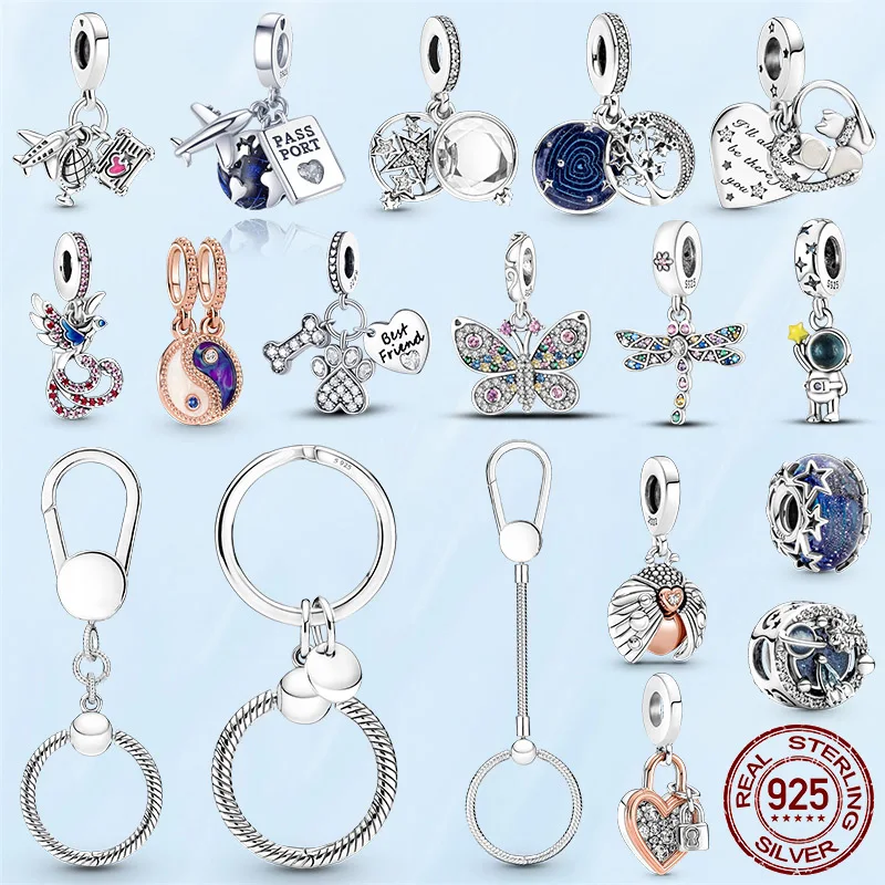 Ladies Fashion Jewelry Gift 925 Sterling Silver Keychain DIY Charm Fit Original Pandora Silver Beads Fashion Jewelry Making
Ladies Fashion Jewelry Gift 925 Sterling Silver Keychain DIY Charm Fit Original Pandora Silver Beads Fashion Jewelry Making