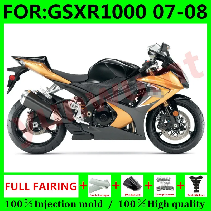 Новинка, обтекатель для мотоцикла SUZUKI GSX-R1000 K7 07 08 GSXR1000 GSXR 1000 K7 GSXR1000 2007 2008, Обтекатели черного и золотого цвета
Новинка, обтекатель для мотоцикла SUZUKI GSX-R1000 K7 07 08 GSXR1000 GSXR 1000 K7 GSXR1000 2007 2008, Обтекатели черного и золотого цвета