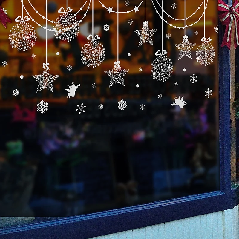 New Year Window Stickers DIY Stars Balls Snowflakes Ornaments Wall Decals for Living Room Glass Nursery Winter Home Decoration
New Year Window Stickers DIY Stars Balls Snowflakes Ornaments Wall Decals for Living Room Glass Nursery Winter Home Decoration