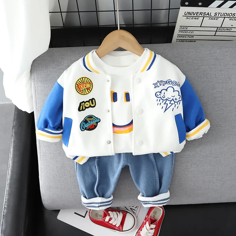 boy baby clothing suit jacket+pullover+pants 3pcs set kids boys Cartoon children clothing outfit 2022 Spring and autumn toddler
boy baby clothing suit jacket+pullover+pants 3pcs set kids boys Cartoon children clothing outfit 2022 Spring and autumn toddler