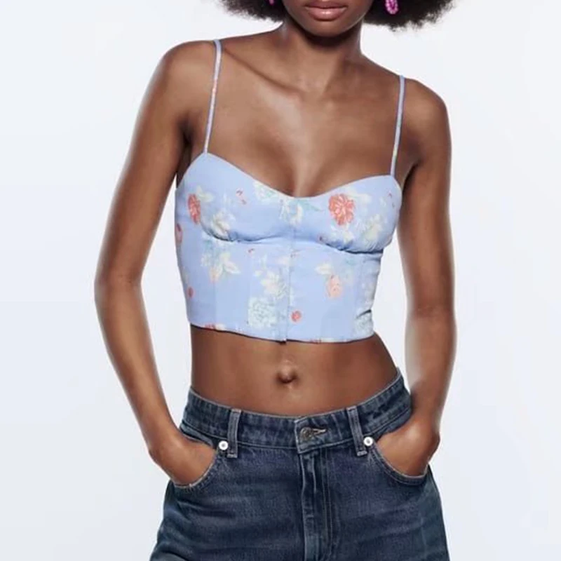 2022 Women Fashion Spaghetti Strap Sexy Camis Chic Print Tank Female Summer Tight Corset Crop Tops Mujer Camisetas OZZ1485
2022 Women Fashion Spaghetti Strap Sexy Camis Chic Print Tank Female Summer Tight Corset Crop Tops Mujer Camisetas OZZ1485