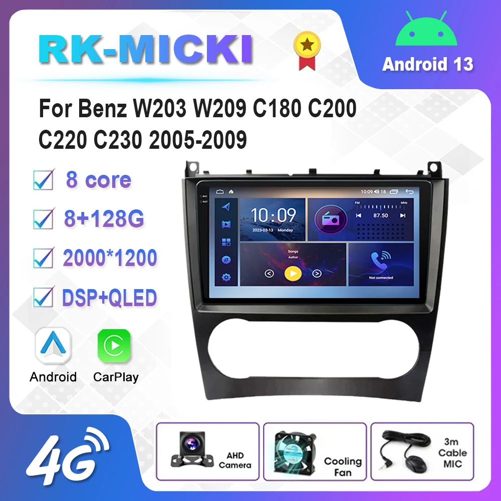 9 Inch Android 12.0 Multimedia Player Auto Radio For Mercedes Benz W203 W209 C180 C200 C220 C230 2005-2009 GPS Carplay 4G WiFi
9 Inch Android 12.0 Multimedia Player Auto Radio For Mercedes Benz W203 W209 C180 C200 C220 C230 2005-2009 GPS Carplay 4G WiFi