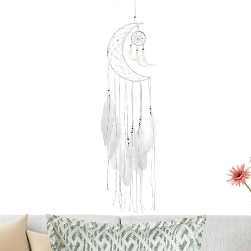 Handmade Dream Catcher Moon Feather Bead Hanging Decoration Ornament Gift Colorful Craft Dreamcatcher Wind Chimes Art Pendant
Handmade Dream Catcher Moon Feather Bead Hanging Decoration Ornament Gift Colorful Craft Dreamcatcher Wind Chimes Art Pendant
