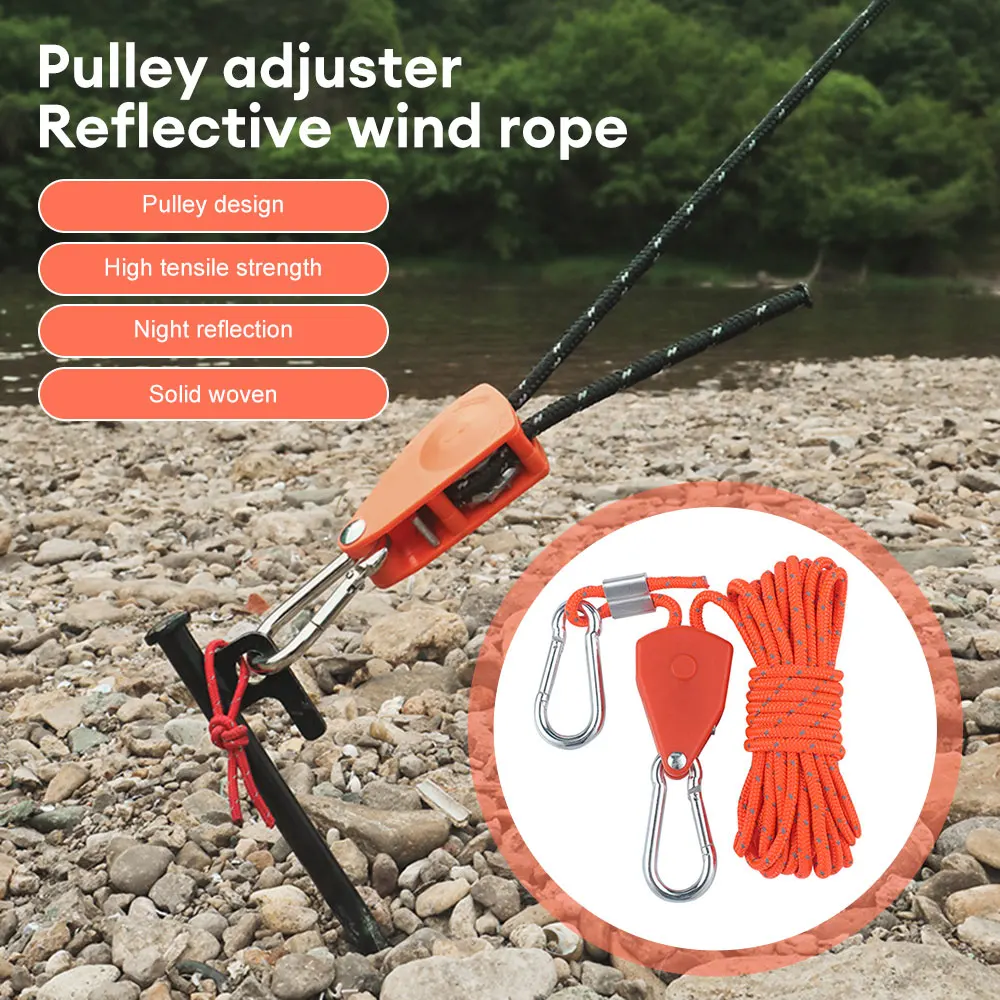 Tent Adjustable Rope Fastener Fixed Buckle Pulley Tensioner Ratchet Hangers Lights Lifting Camping Awning Wind Rope
Tent Adjustable Rope Fastener Fixed Buckle Pulley Tensioner Ratchet Hangers Lights Lifting Camping Awning Wind Rope