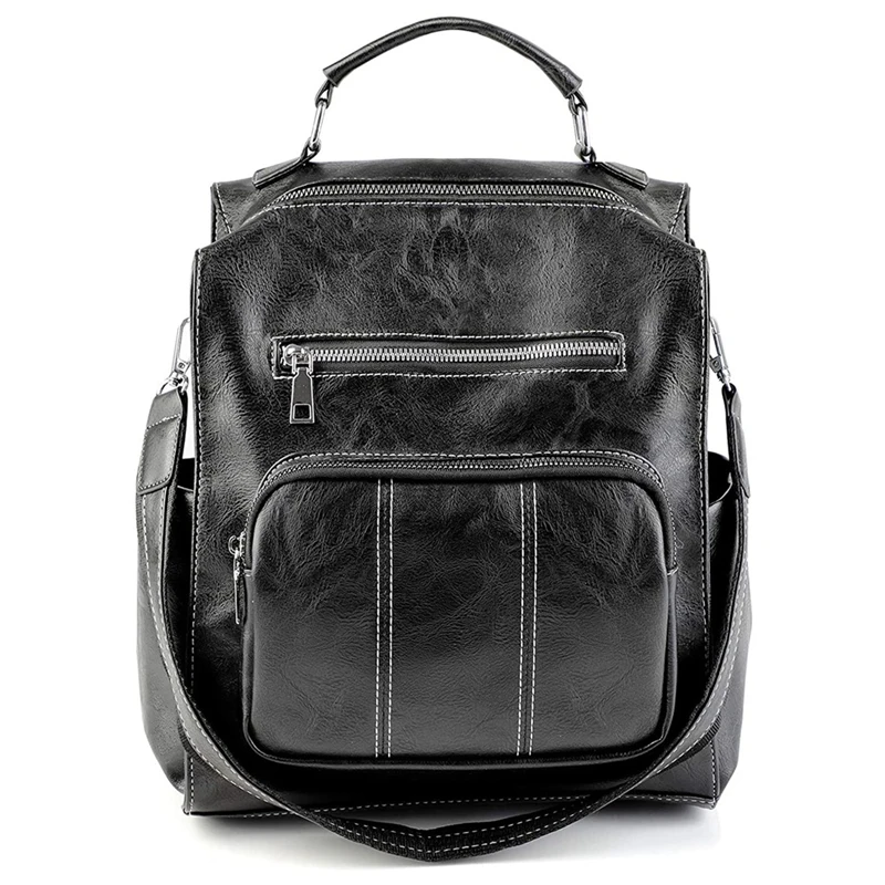 Ladies Backpack Handbag Leather School Bag Waterproof Wallet Lightweight Travel Backpack (Black)
Ladies Backpack Handbag Leather School Bag Waterproof Wallet Lightweight Travel Backpack (Black)