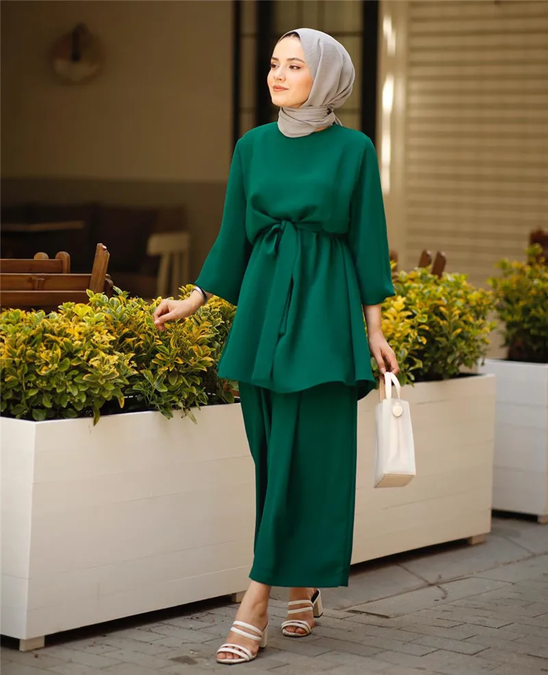 Women Muslim Abaya Turkey Hijab Two-piece Muslim Sets Dress Caftan Kaftans Islamic Clothing Abayas for Women Musulman Ensembles
Women Muslim Abaya Turkey Hijab Two-piece Muslim Sets Dress Caftan Kaftans Islamic Clothing Abayas for Women Musulman Ensembles
