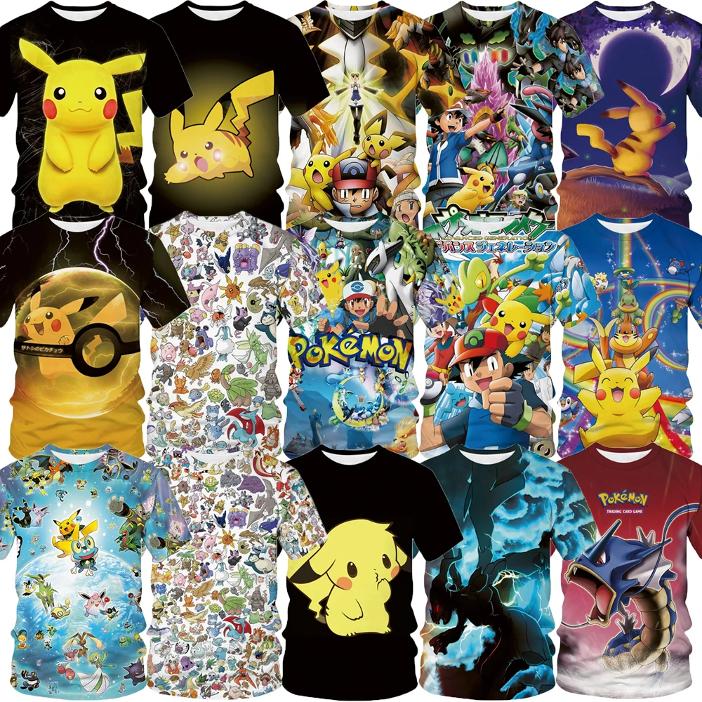2022 Anime Cosplay Short Sleeve T-shirt Boy Girl Pokemon Summer 3D Print Fashion Casual T-shirt High Quality Polyester T Shirt
2022 Anime Cosplay Short Sleeve T-shirt Boy Girl Pokemon Summer 3D Print Fashion Casual T-shirt High Quality Polyester T Shirt