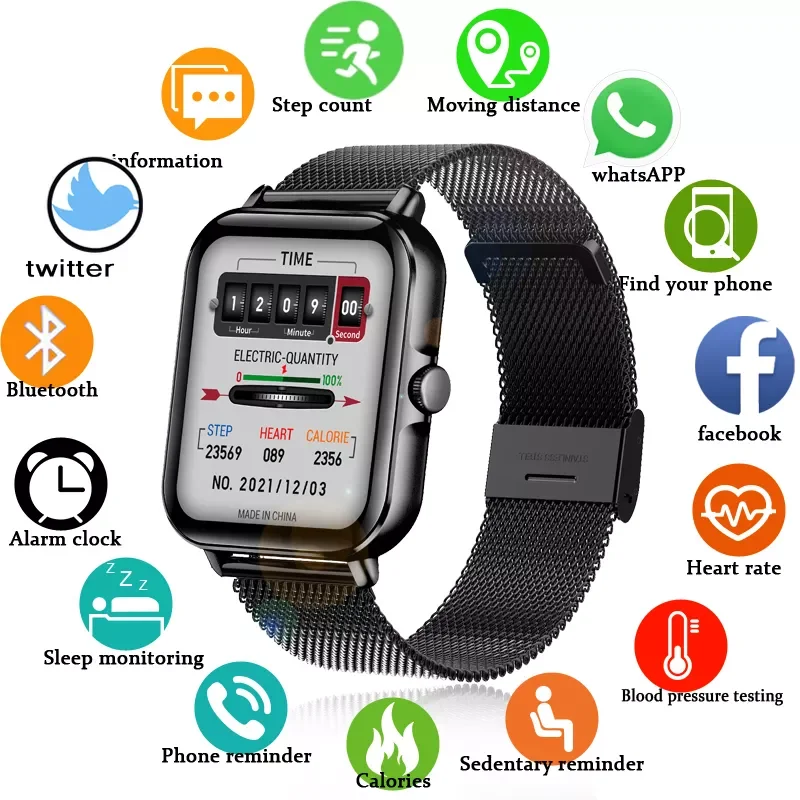 New Bluetooth Answer Call Smart Watch Men Full Touch Dial Call Fitness Tracker IP67 Waterproof Smartwatch men women +Box
New Bluetooth Answer Call Smart Watch Men Full Touch Dial Call Fitness Tracker IP67 Waterproof Smartwatch men women +Box