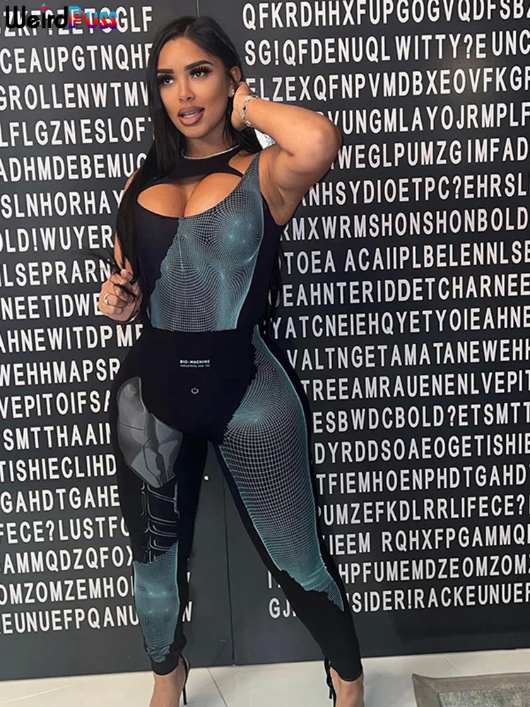 Weird Puss Striped Print Sporty Women 2 Piece Set Skinny Hollow Casual Sleeveless Bodysuits+Leggings Matching Streetwear Outfits
Weird Puss Striped Print Sporty Women 2 Piece Set Skinny Hollow Casual Sleeveless Bodysuits+Leggings Matching Streetwear Outfits