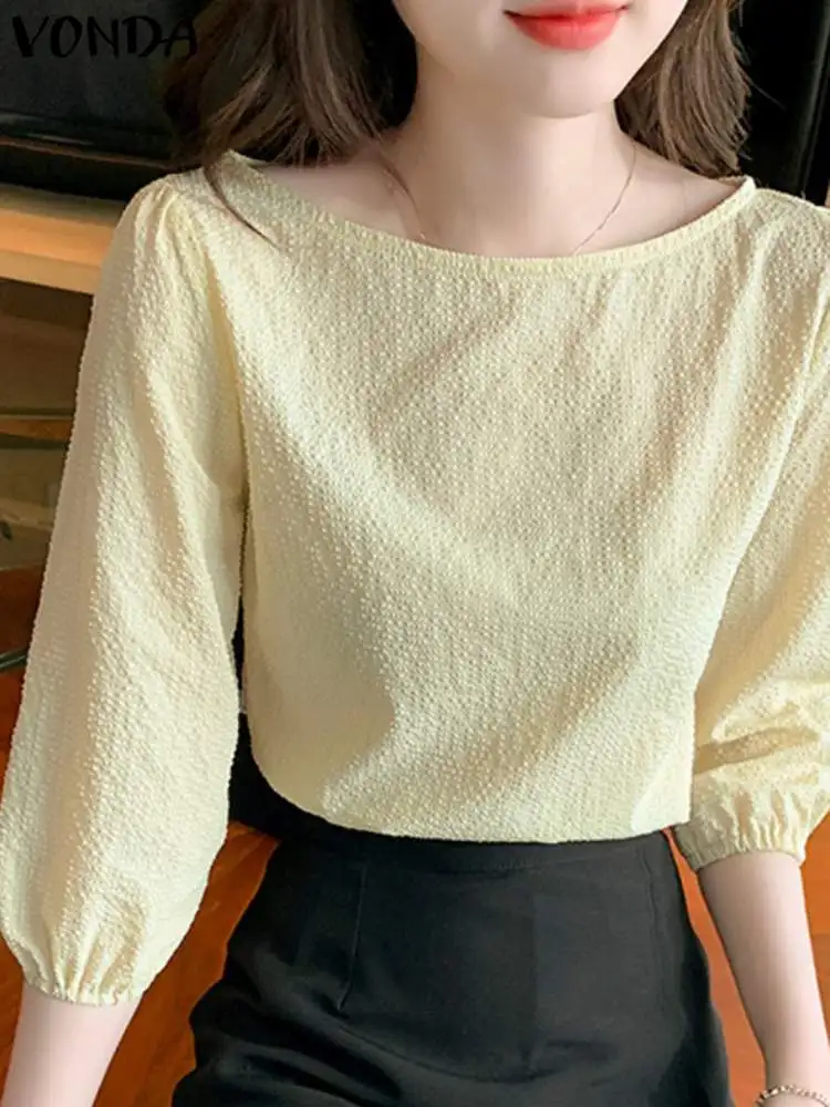 Fashion Women Blouse 2023 VONDA Female Casual Neck Long Sleeve Tops Autumn Tunic Casual Loose Shirts Femininas Oversized
Fashion Women Blouse 2023 VONDA Female Casual Neck Long Sleeve Tops Autumn Tunic Casual Loose Shirts Femininas Oversized