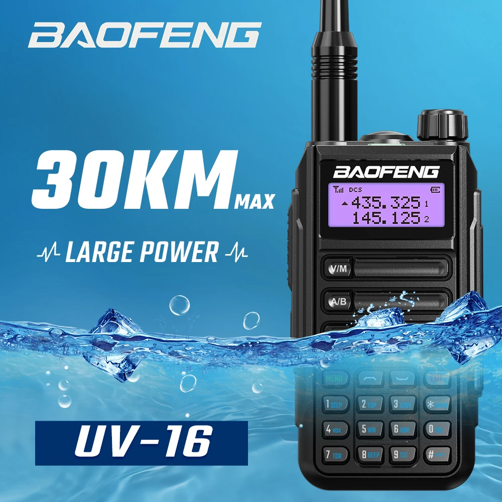 BAOFENG UV16 10W Powerful Walkie Talkie UHF/VHF Dual Band UV-16 With Type-C Cable Upgrade Of UV-5R 30KM Ham Two Way Radios 2022
BAOFENG UV16 10W Powerful Walkie Talkie UHF/VHF Dual Band UV-16 With Type-C Cable Upgrade Of UV-5R 30KM Ham Two Way Radios 2022