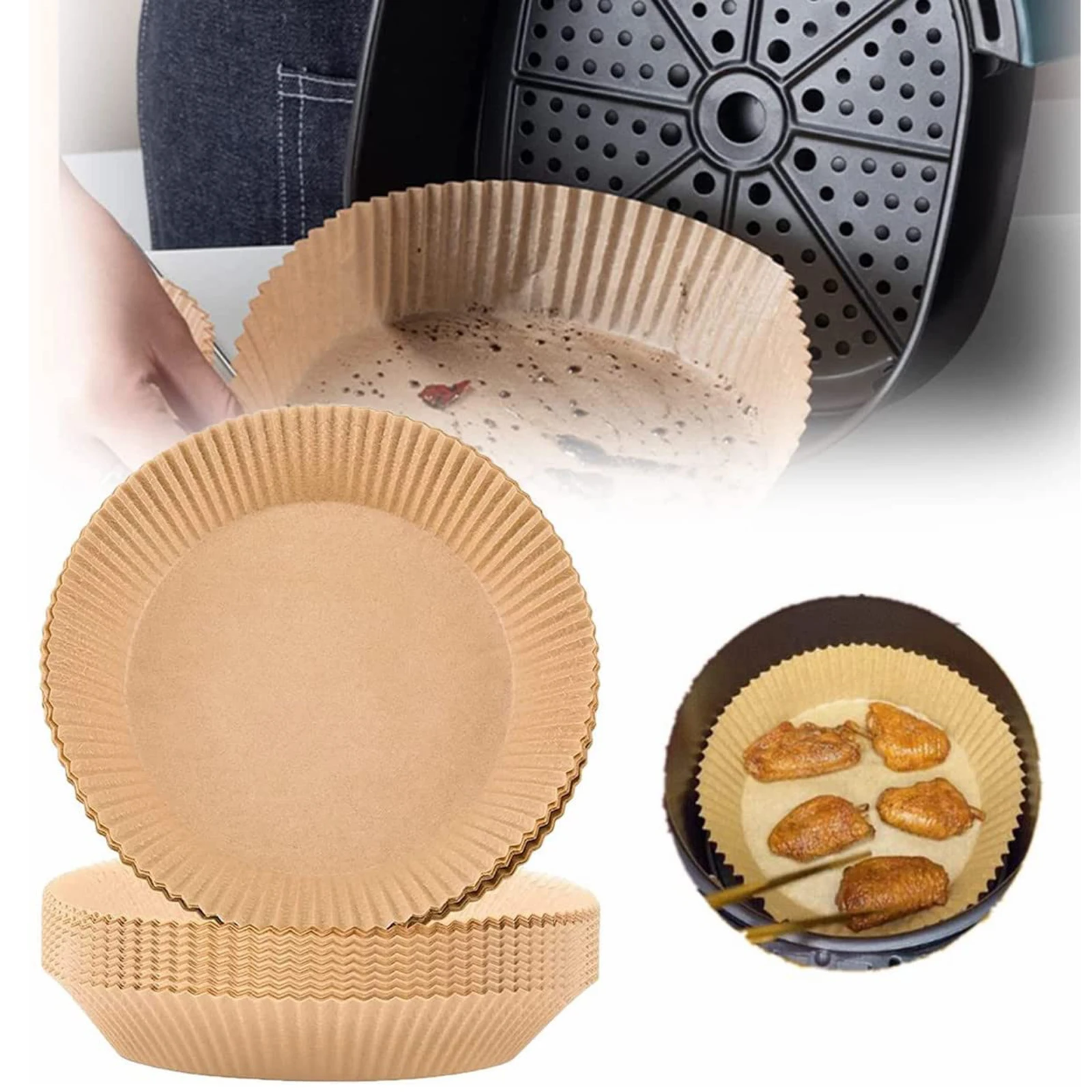 50PCS Air Fryer Disposable Paper Liner Non-Stick Air Fryer Liners Parchment Paper Baking Paper for Air Fryer
50PCS Air Fryer Disposable Paper Liner Non-Stick Air Fryer Liners Parchment Paper Baking Paper for Air Fryer