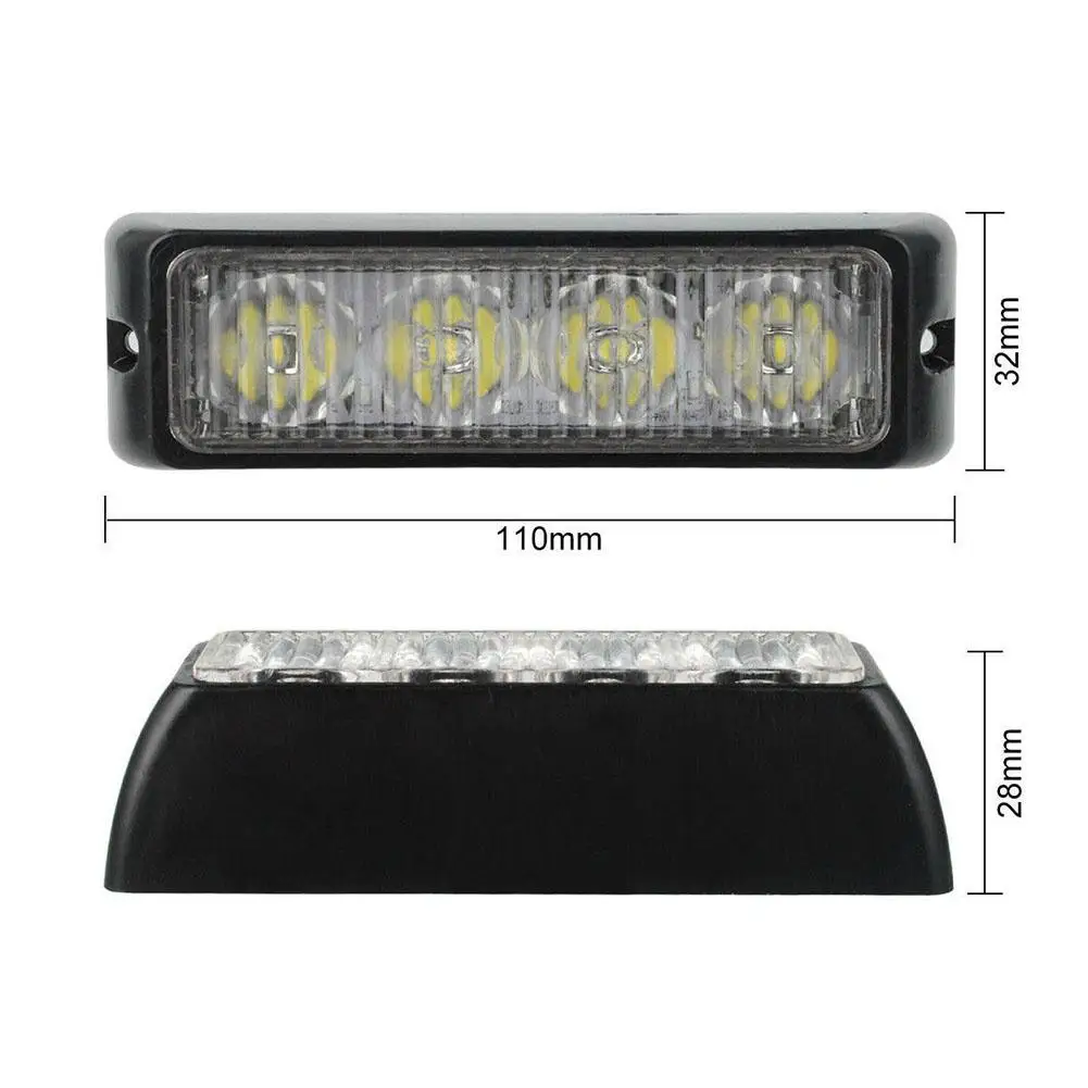 Car Light LED Car Flash Light Orange Amber Light 2pcs 12-24V 4 LED Car Strobe Flash Light High Power Lamp Bead
Car Light LED Car Flash Light Orange Amber Light 2pcs 12-24V 4 LED Car Strobe Flash Light High Power Lamp Bead