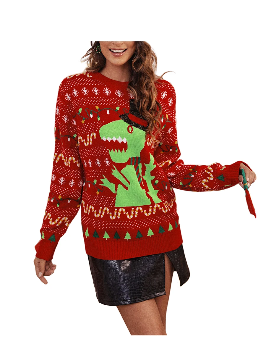 Women s Ugly Christmas Pullover Sweaters Cute Elk Patterns Long Sleeve Crewneck Print Sweatshirts Knitwear
Women s Ugly Christmas Pullover Sweaters Cute Elk Patterns Long Sleeve Crewneck Print Sweatshirts Knitwear