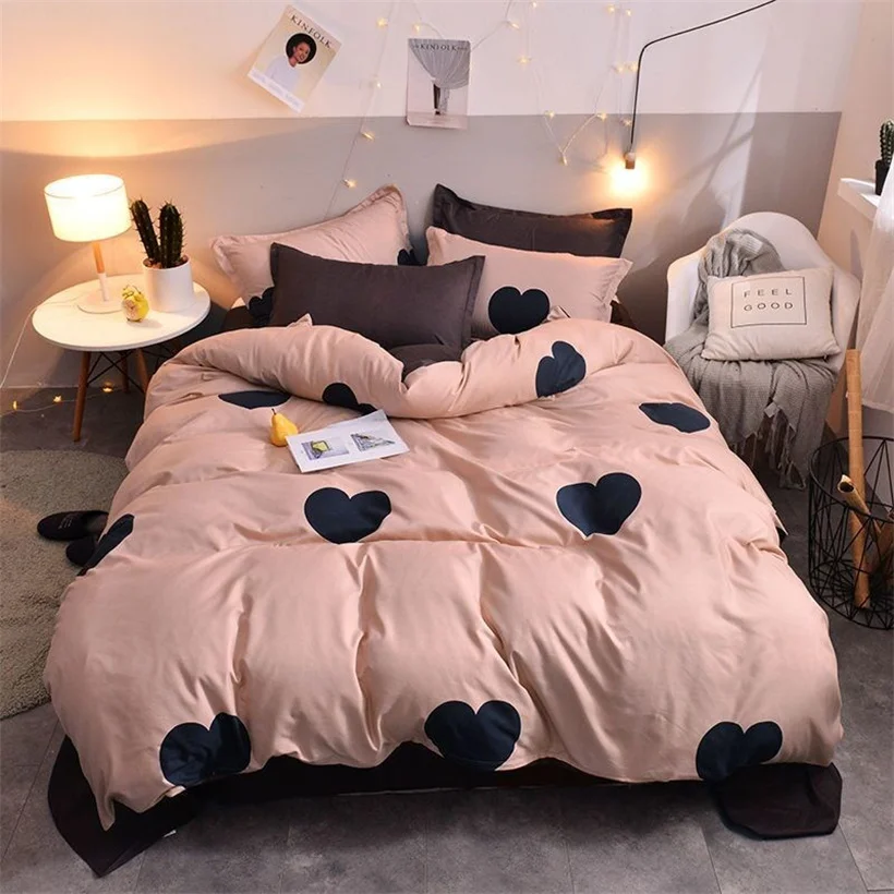 Nordic Style Pink Heart Bedding Set Lovely Duvet Cover Bed Linen Flat Sheet Pillowcase Queen King Size Home Textile Bedclothes
Nordic Style Pink Heart Bedding Set Lovely Duvet Cover Bed Linen Flat Sheet Pillowcase Queen King Size Home Textile Bedclothes