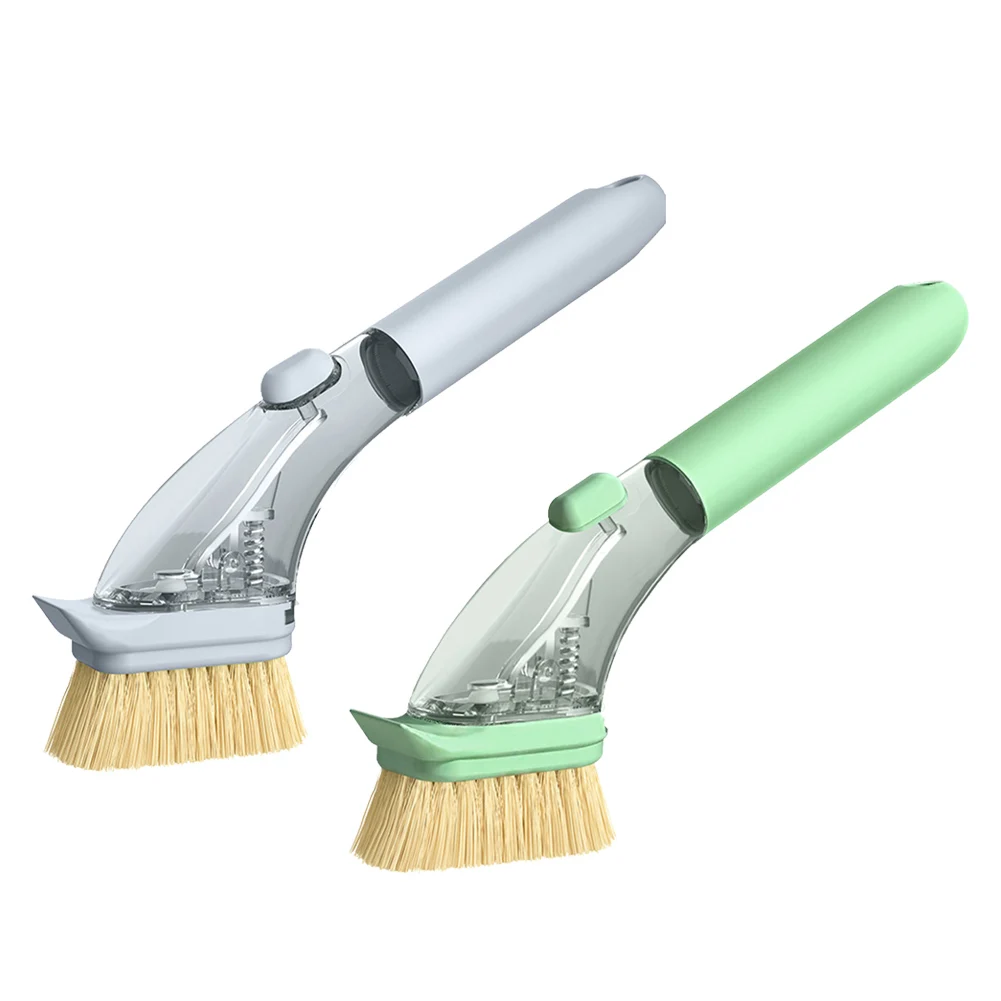 Durable Kitchen Dishwashing Brush Long Handle Cleaning Brush With Liquid Dispenser Removable Brush Head Household Cleaning Tools
Durable Kitchen Dishwashing Brush Long Handle Cleaning Brush With Liquid Dispenser Removable Brush Head Household Cleaning Tools