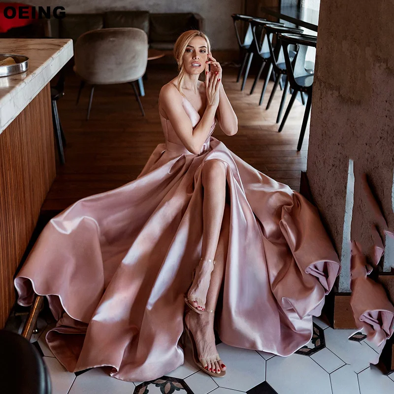 OEING Pink A-Line Evening Dress Elegant Side Split Floor Length Prom Dresess Formal Occasion Gown For Women Vestidos De Novia
OEING Pink A-Line Evening Dress Elegant Side Split Floor Length Prom Dresess Formal Occasion Gown For Women Vestidos De Novia