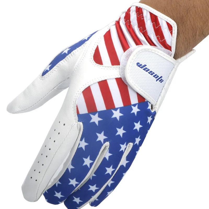 Golf Gloves Men Left Hand Leather USA Flag Glove Soft Breathable Professional Golf Gloves Free Ship
Golf Gloves Men Left Hand Leather USA Flag Glove Soft Breathable Professional Golf Gloves Free Ship