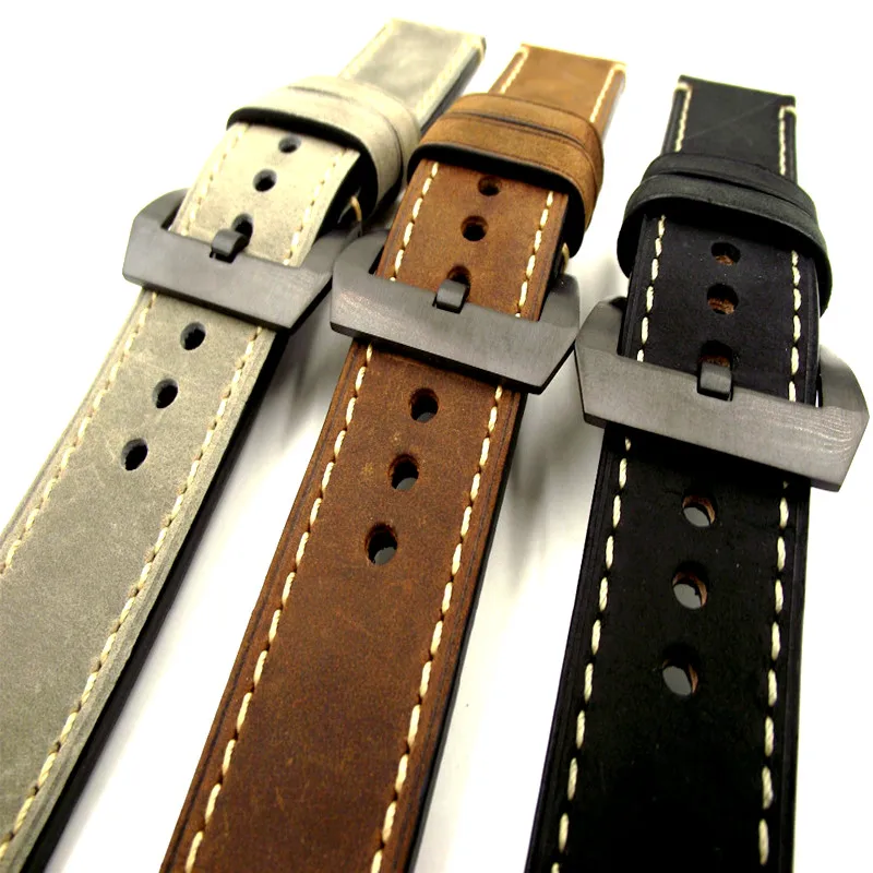 Black Buckle 1PCS 20MM 22MM 24MM 26MM Genuine Leather Crazy Horse Leather Watch Band Watch Strap Man Watch Straps -WGH0130
Black Buckle 1PCS 20MM 22MM 24MM 26MM Genuine Leather Crazy Horse Leather Watch Band Watch Strap Man Watch Straps -WGH0130