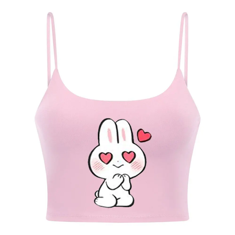 2023 Fashion Casual Elastic Sexy Halter Round Neck Women T-Shirt Wearing Love Rabbit Picture 3D Printed Sleeveless Small Vest
2023 Fashion Casual Elastic Sexy Halter Round Neck Women T-Shirt Wearing Love Rabbit Picture 3D Printed Sleeveless Small Vest